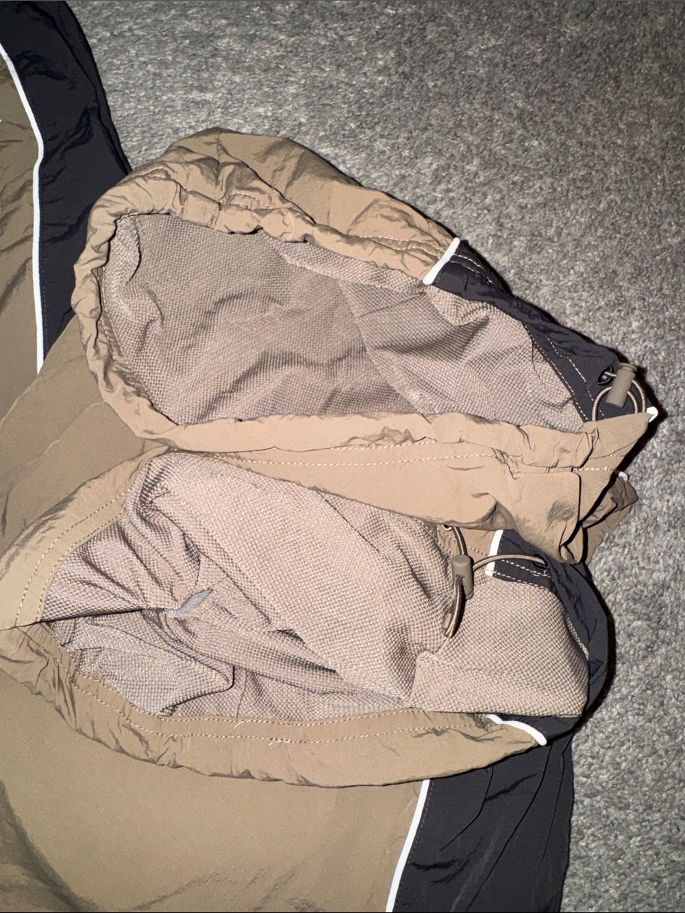 ONER Two-Tone Track Pants in tan & Black - Picture 2 of 7